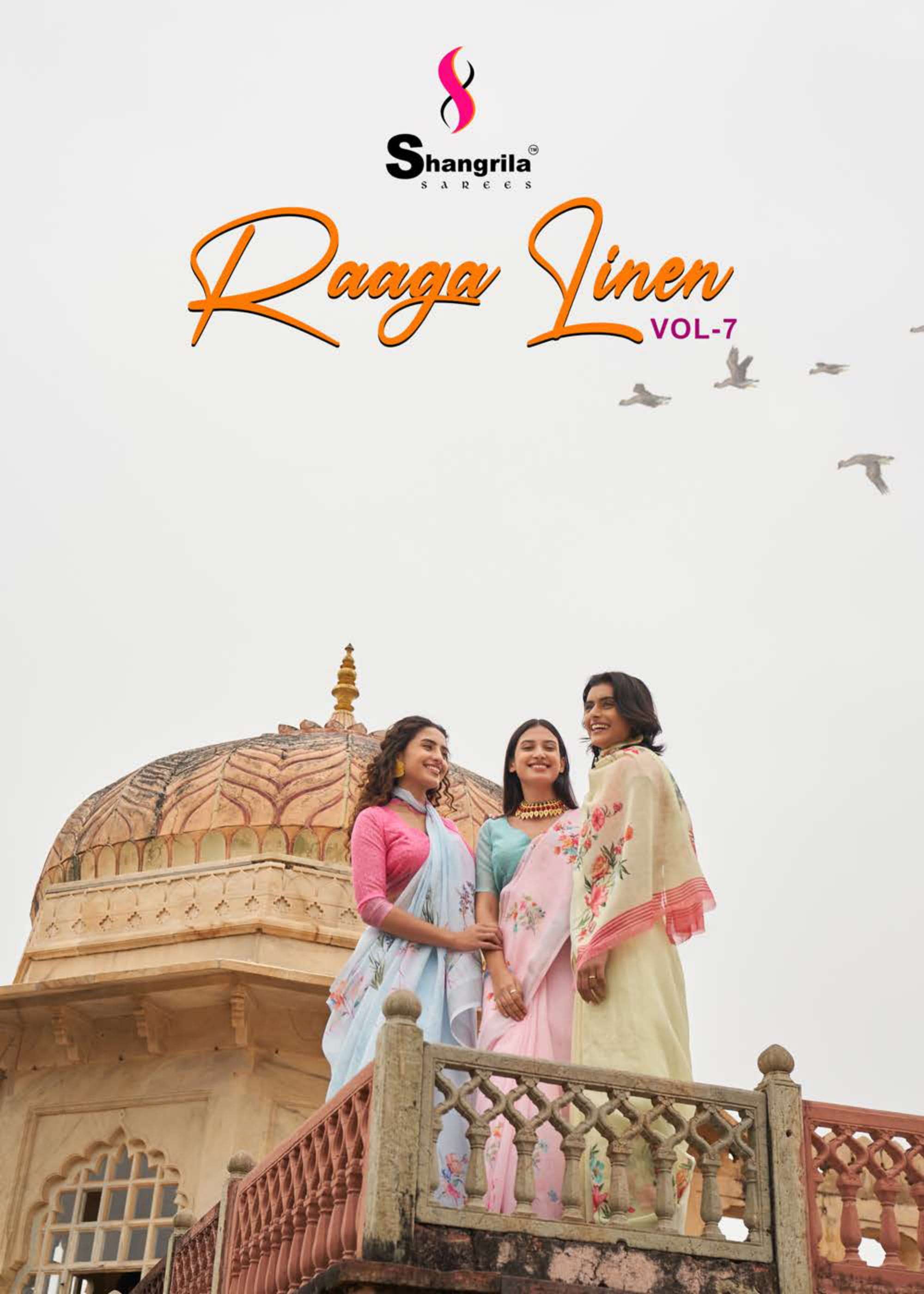 shangrila raaga linen vol 7 linen designer fancy sarees