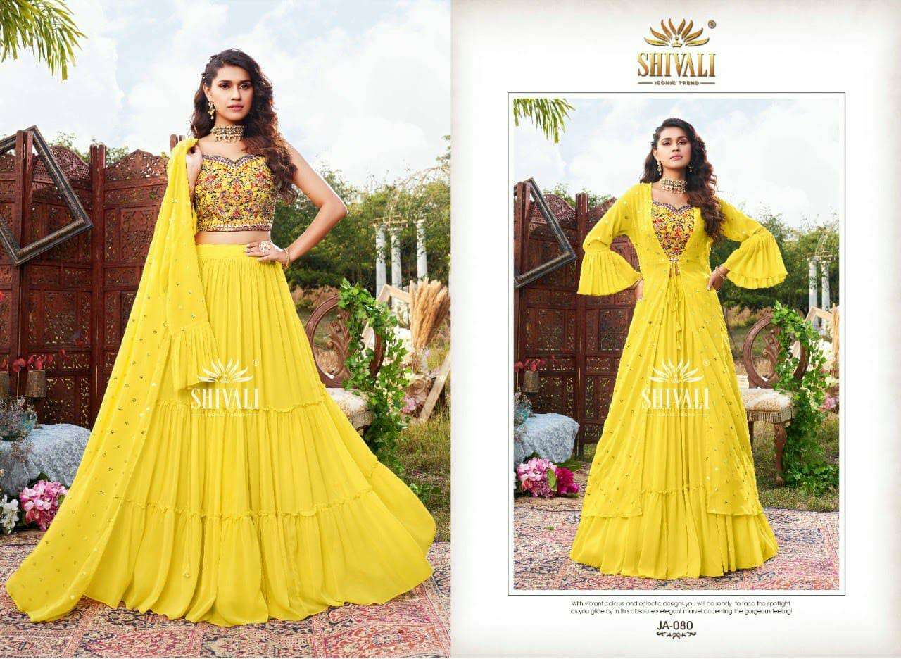 shivali ja 080 design combo set of yellow color party wear dresses 
