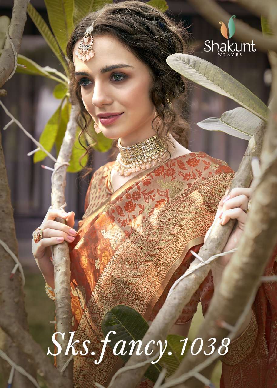 sks fancy 1038 by shakunt art silk wedding bridal sarees