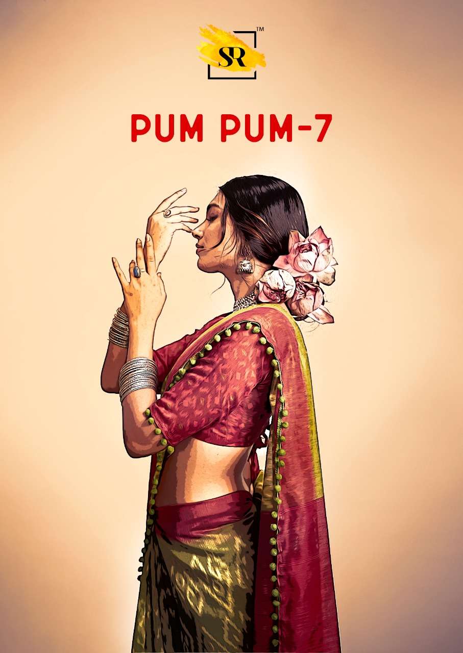 sr launch pum pum vol 7 mul mul cotton saree with border authorized supplier in surat 