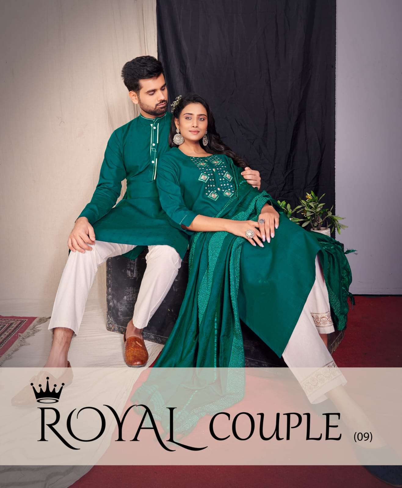sukanya fashion royal couple vol 9 kurta with payjama and kurti bottom and dupatta 