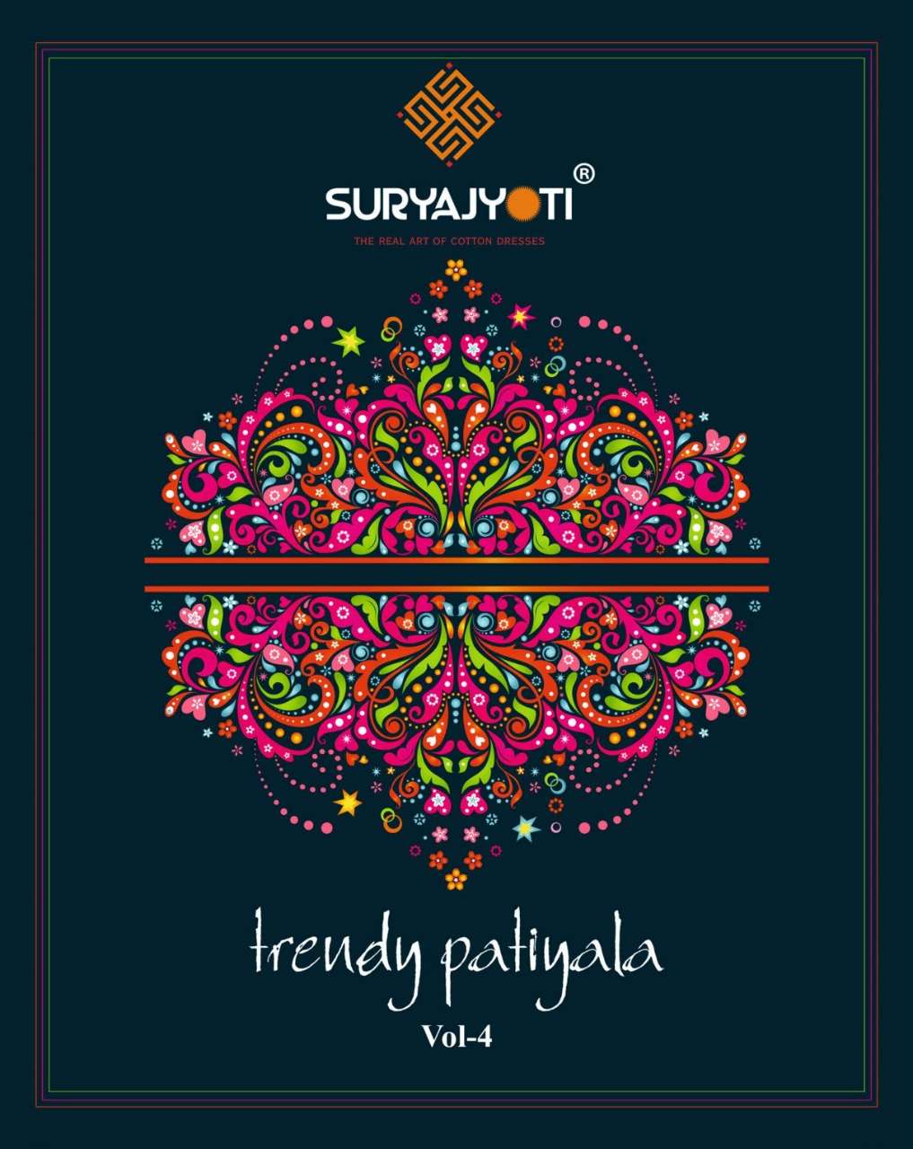 suryajyoti trendy patiyala vol 4 cotton unstitched dress best seller 