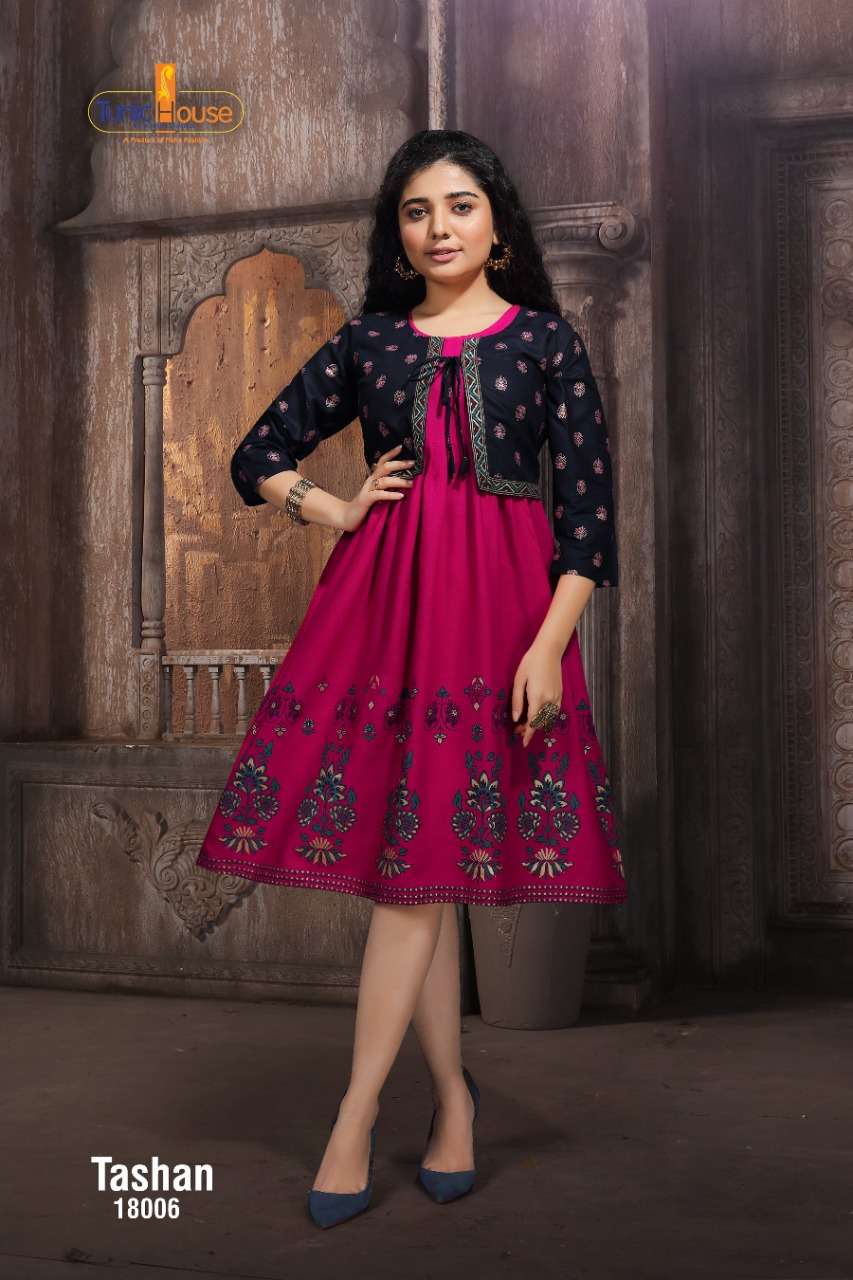 TASHAN BY TUNIC HOUSE 2 PIECES KURTI COLLECTION SEPARATE JACKET