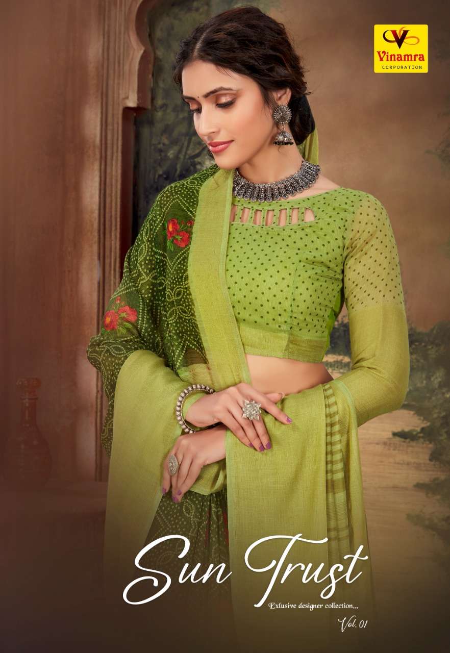 vinamra sun trust vol 1 gold jari cotton sarees wholesale 