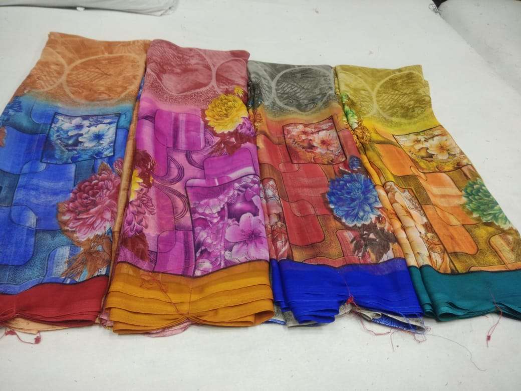 Weightless Printed Casual Wear Saris Manufacturer
