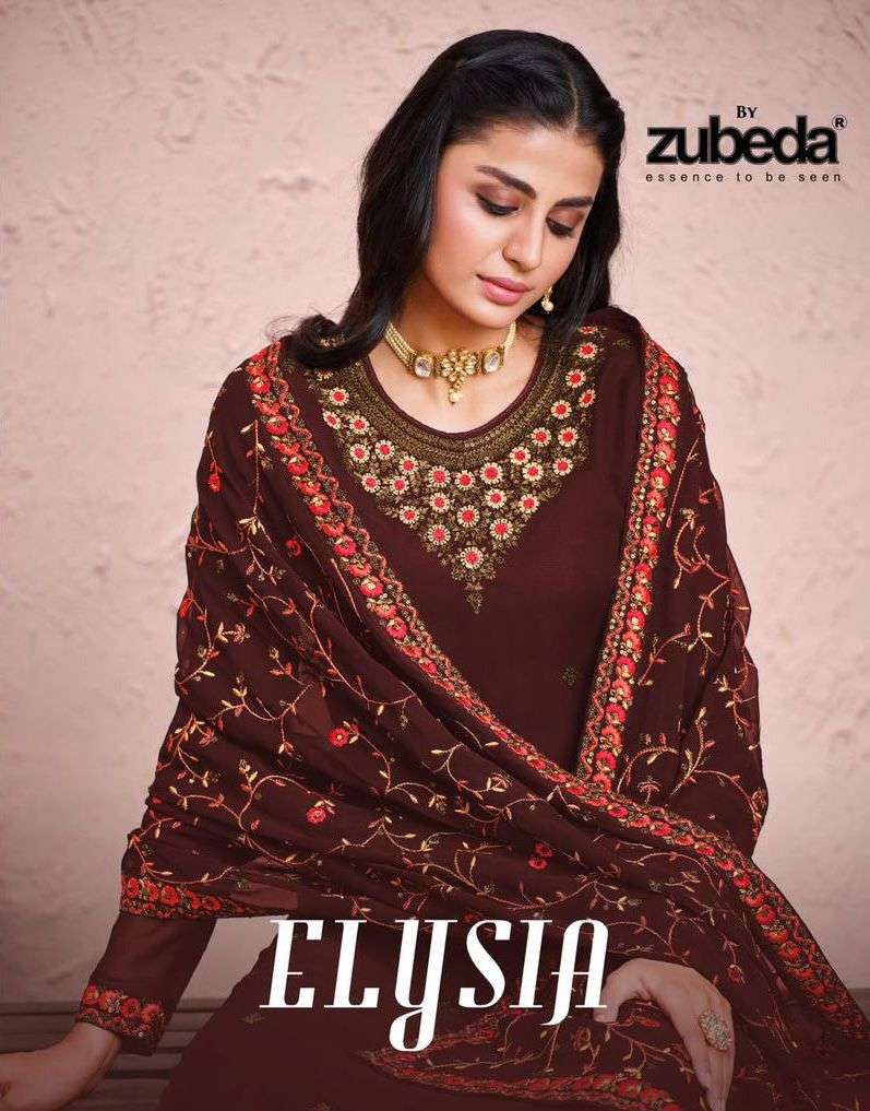 zubeda present elysia georgette work exclusive designer suits