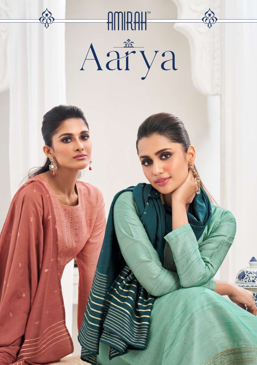 aarya by amirah tussar silk work designer fancy salwar kameez