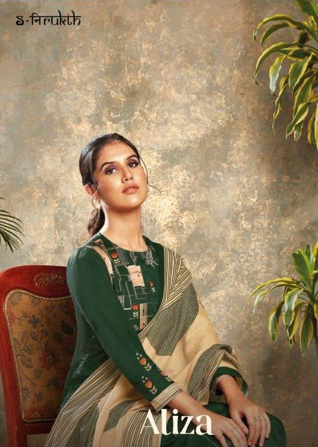 aliza by s nirukth cotton satin printed mirror work fancy salwar kameez