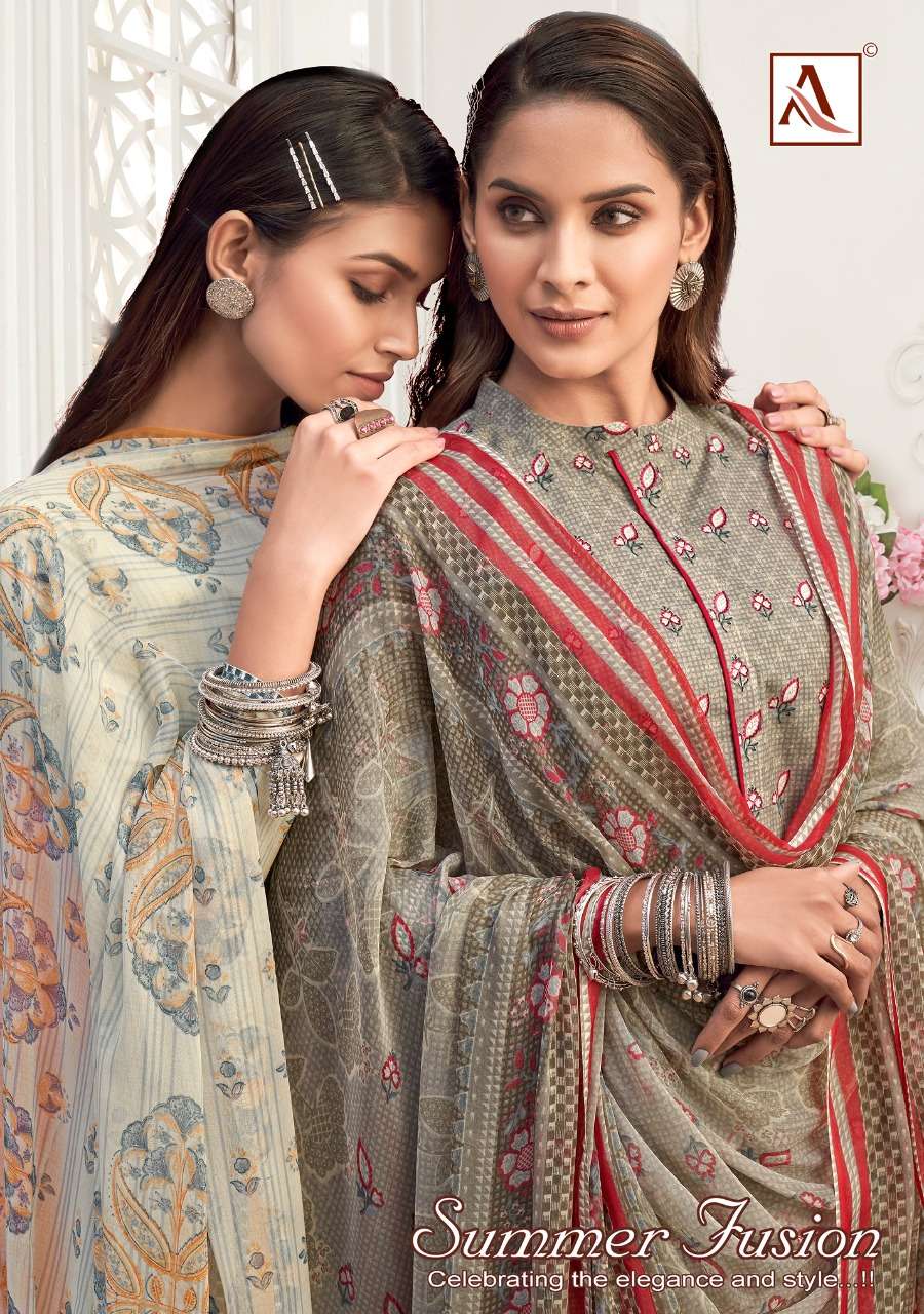 alok suit summer fusion cambric dress materials low rate 