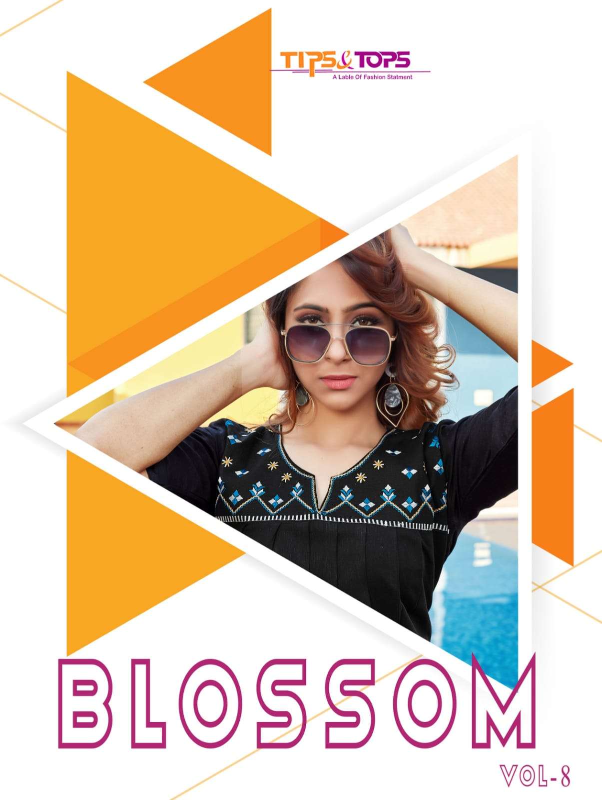 blossom vol 8 by tips & tops rayon work fancy short tops 