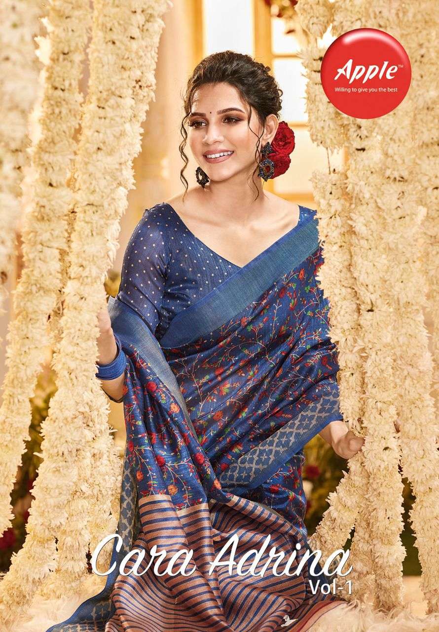 cara adrina vol 1 by apple crystal silk casual wear fancy sarees