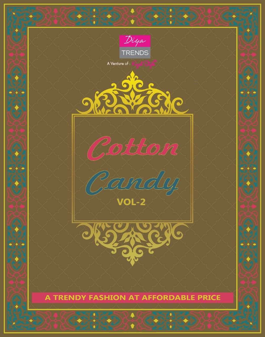 cotton candy vol 2 by diya trendz cotton straight kurti with pant