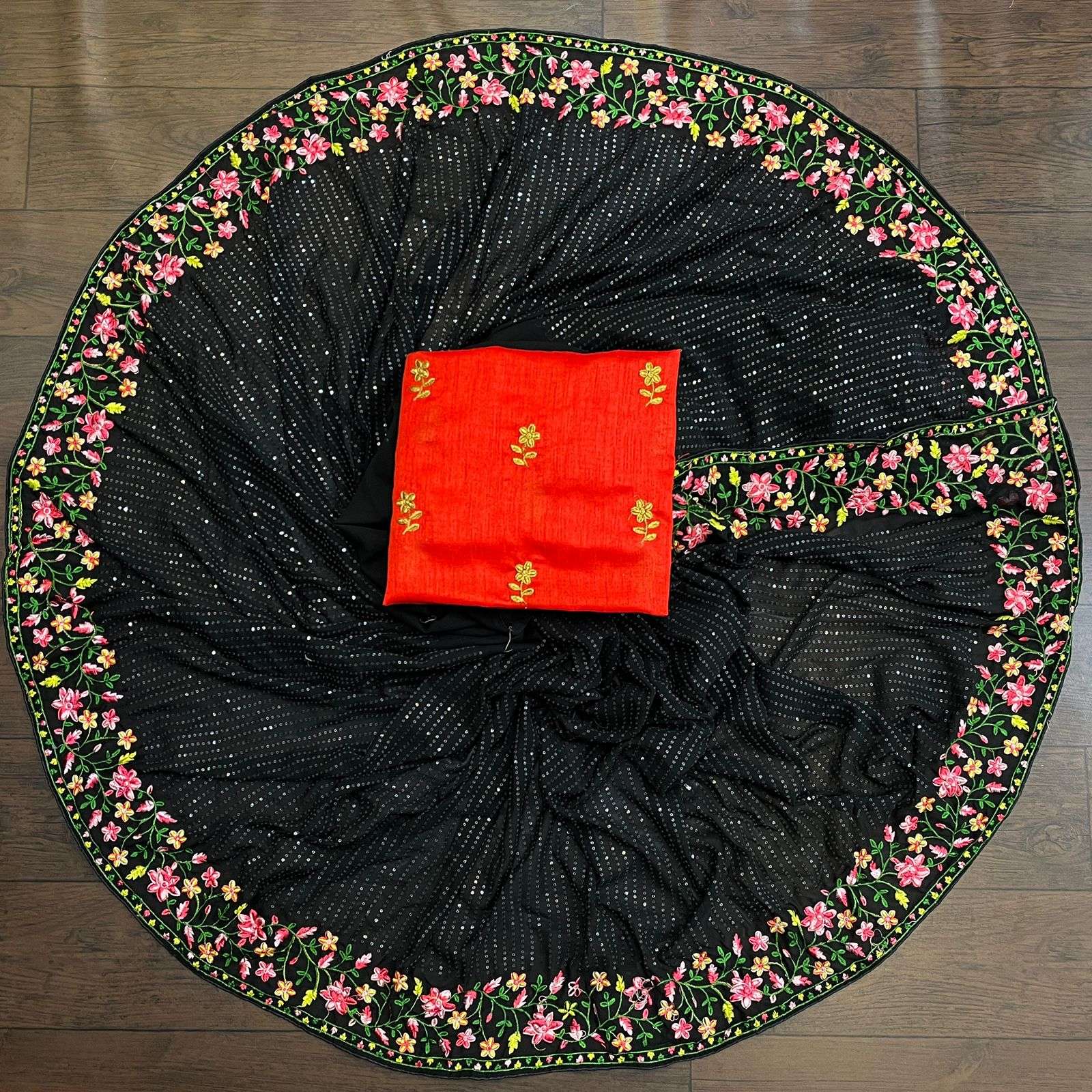 df 3227 design multi sequence weightless saree collection 