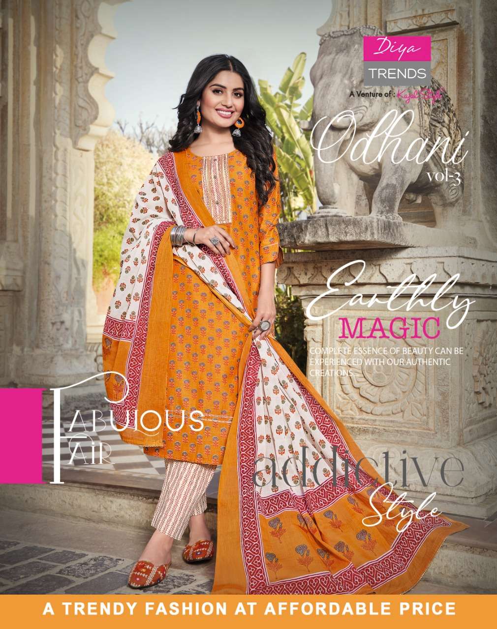 diya trends odhani vol 3 cotton readymade 3 piece collection