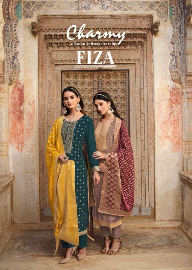 fiza by meera zisa charmy silk weaving jacquard exclusive dresses