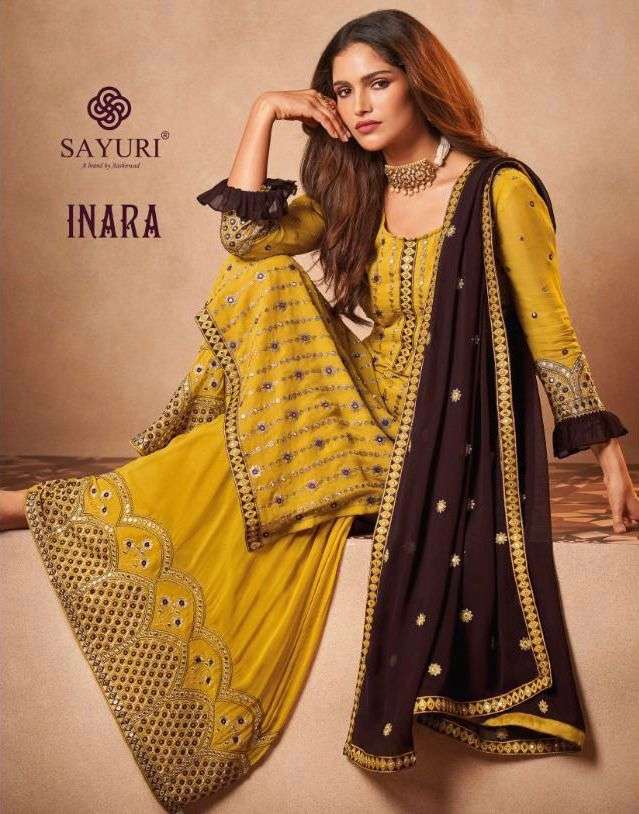 inara by sayuri designer exclusive readymade classy suits wholesaler