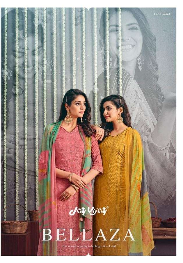 jay vijay bellaza pure muslin silk embroidery indian dresses wholesaler