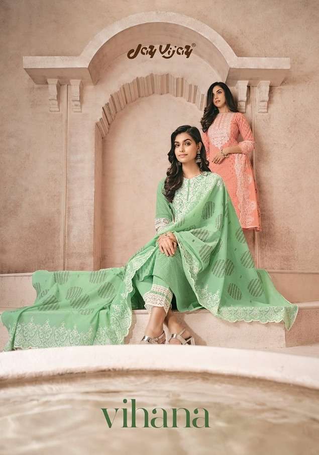 jay vijay vihana pure cotton elegant look designer suits
