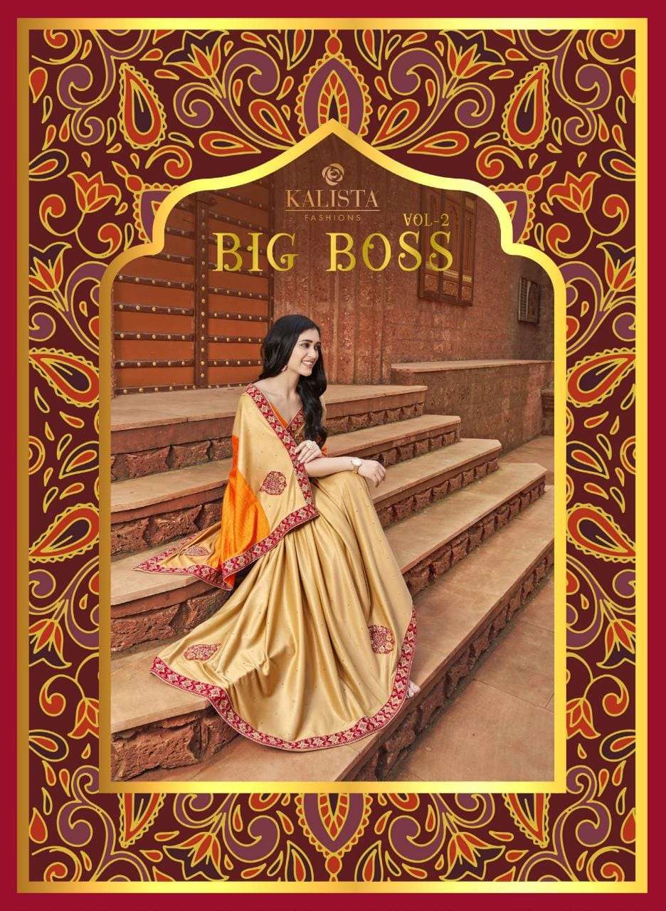kalista big boss vol 2 vichitra fabric designer fancy sarees