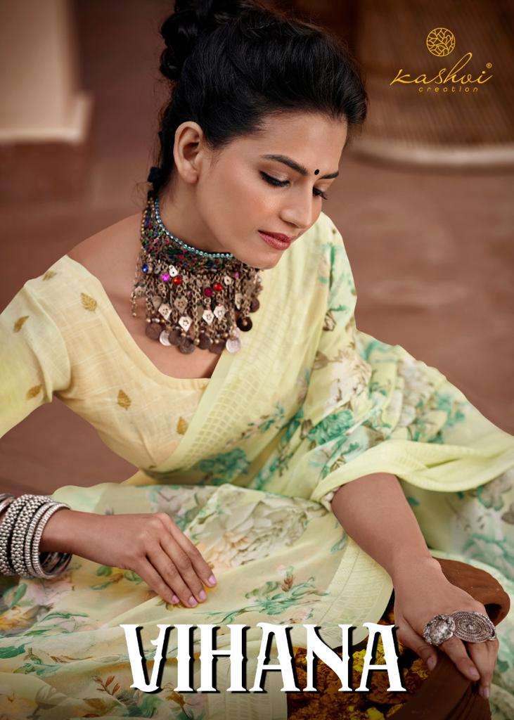 kashvi vihana georgette ethnic wear fancy saree collection