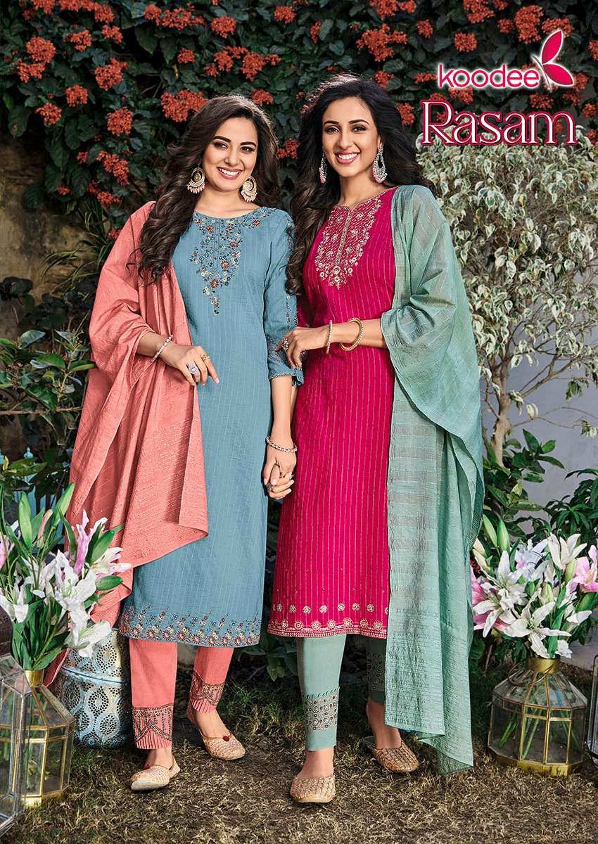 koodee present rasam designer readymade kurti & bottom with dupatta