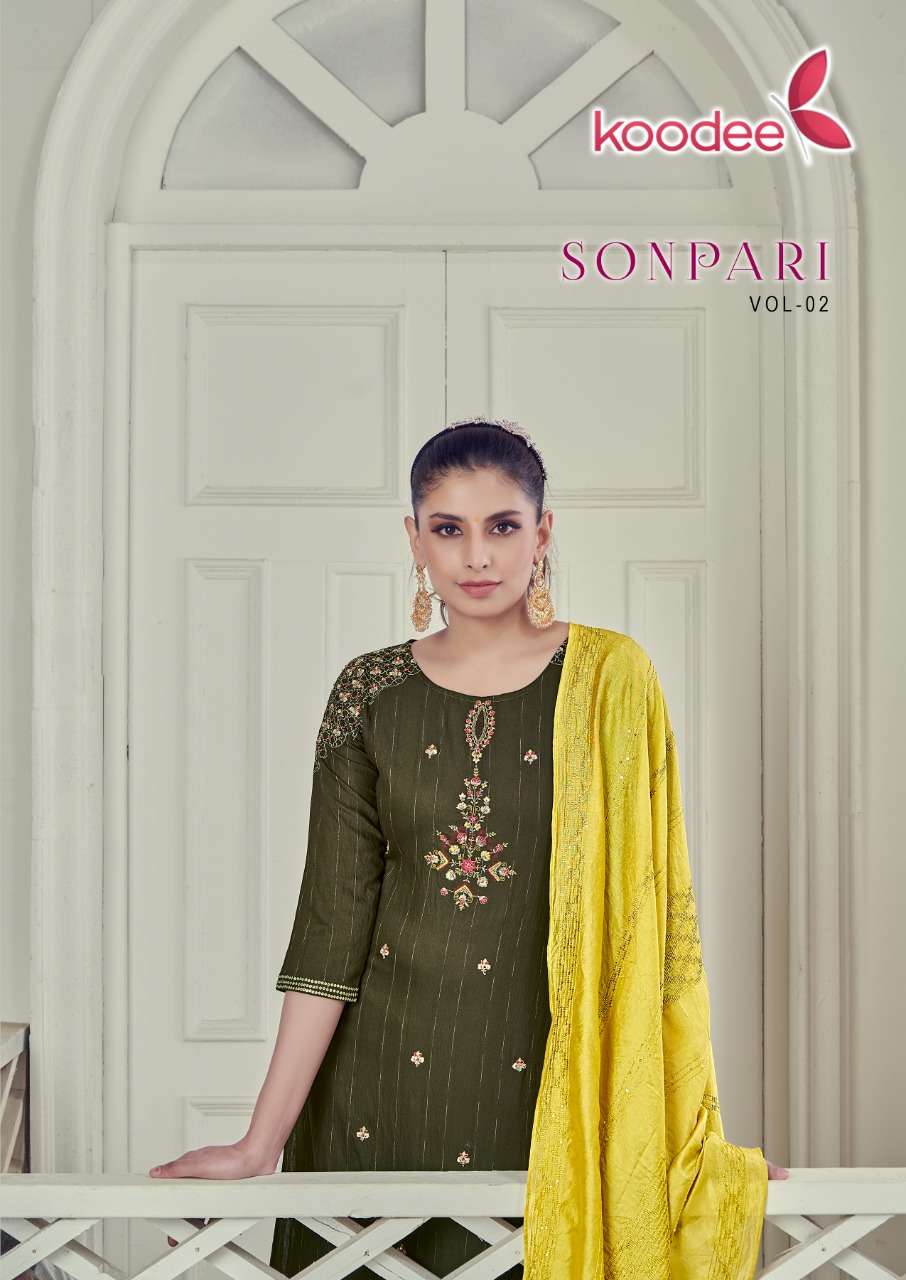 koodee sonpari vol 2 readymade party wear sharara suits collection