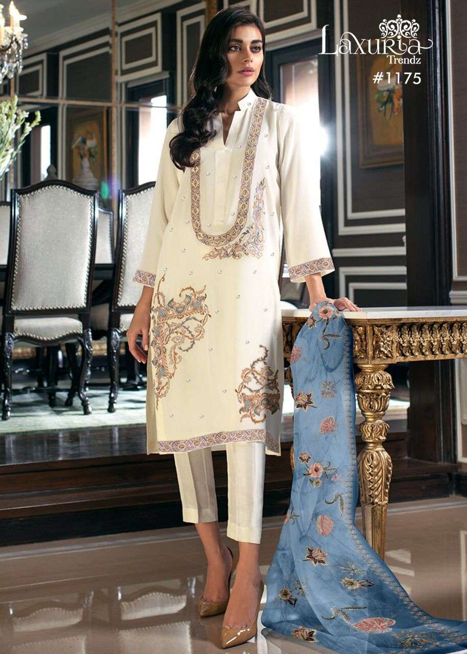 laxuria trendz 1175 georgette readymade pakistani style suits