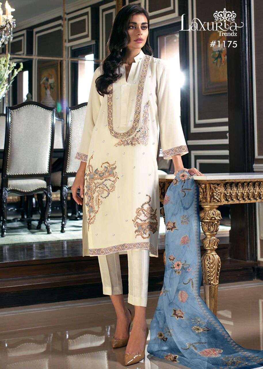 laxuria trendz 1175 georgette readymade pakistani style suits