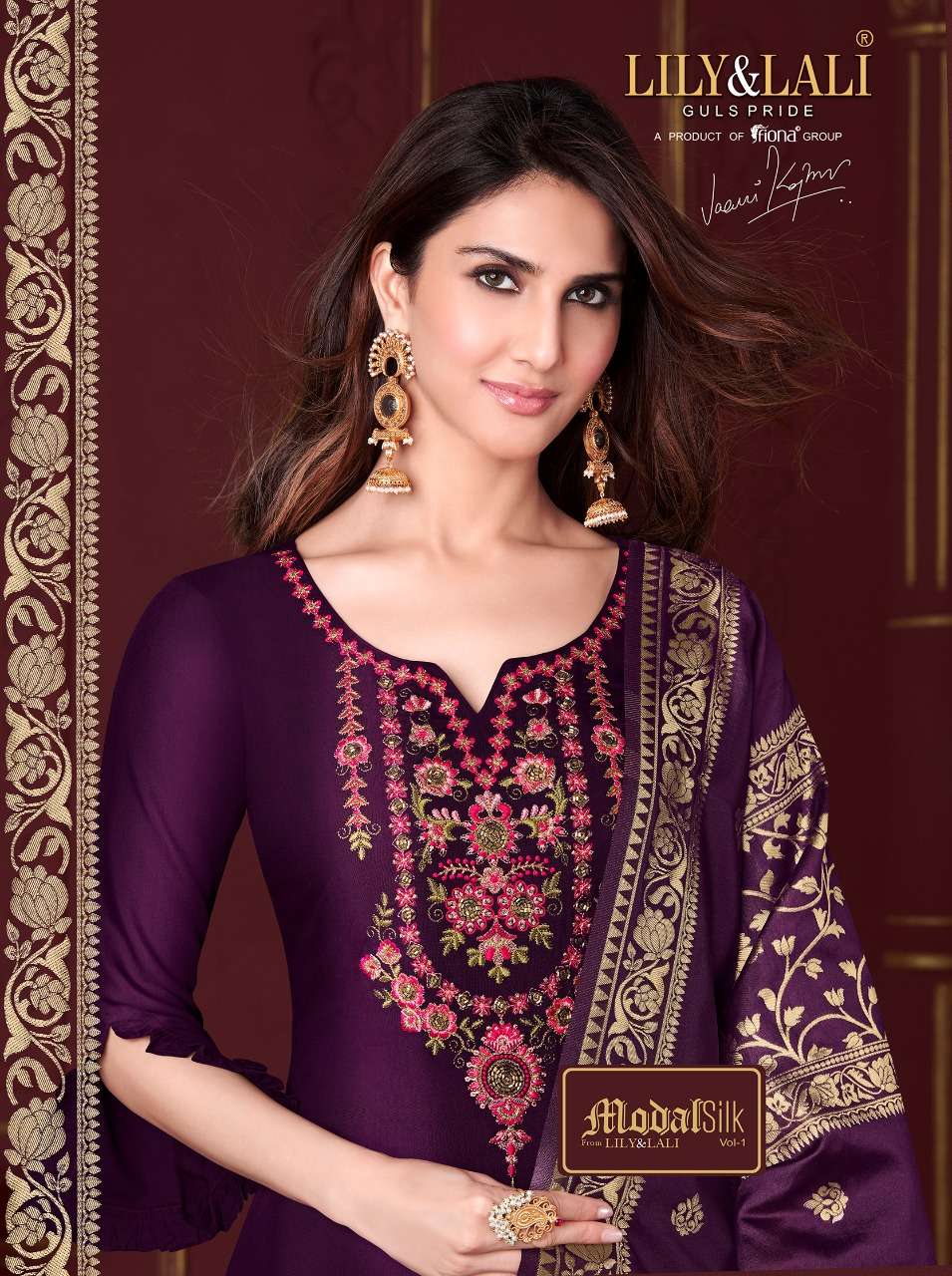 lily & lali launch modal silk 8041-8048 series exclusive readymade dresses vaani kapoor collection 