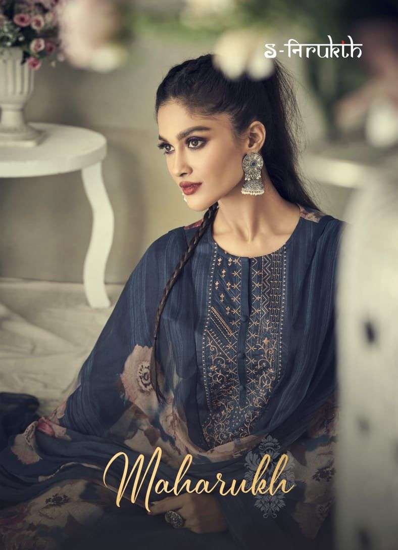 maharukh by s nirukth cotton satin summer wear fancy suits
