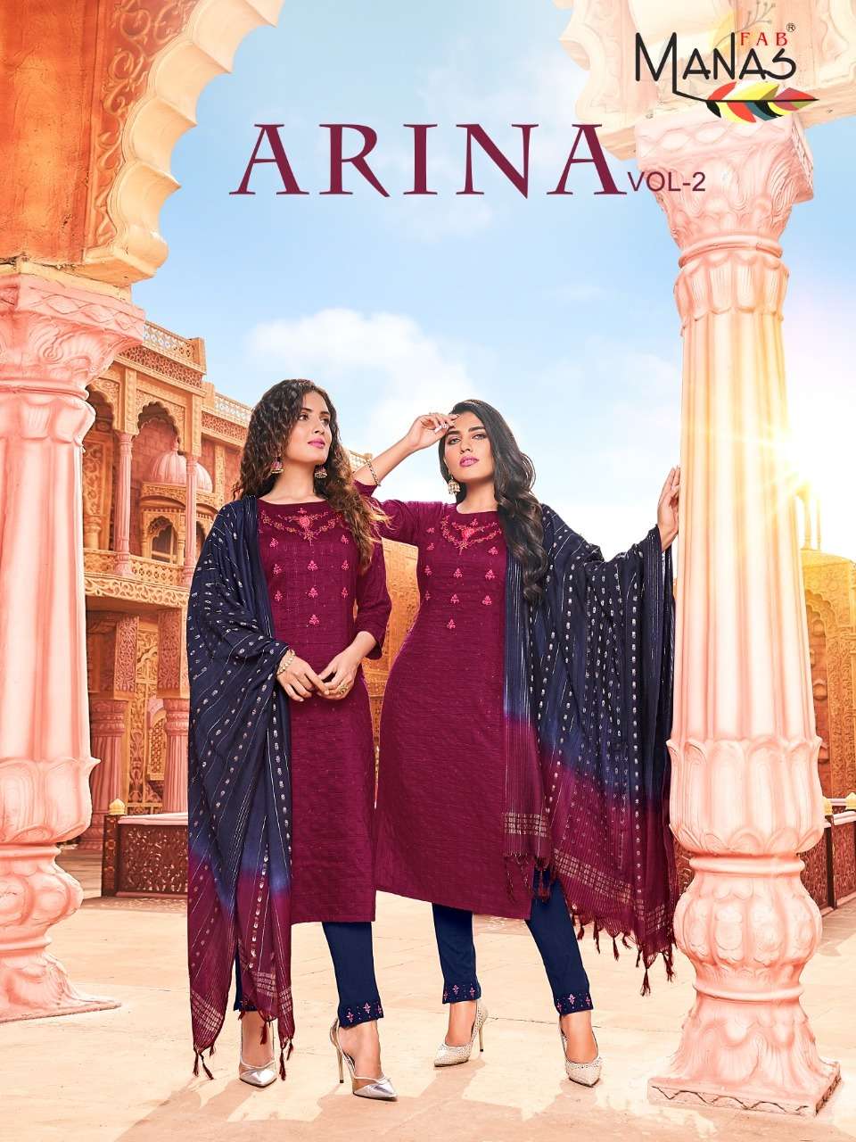 manas arina vol 2 readymade designer suit collection