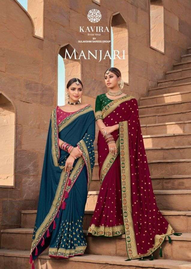 manjari by kavira vichitra silk ethnic wear fancy sarees