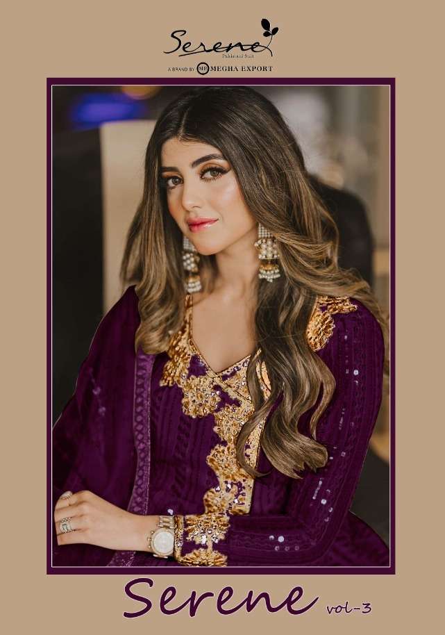 megha exports serene vol 3 s31 series long fancy dresses supplier