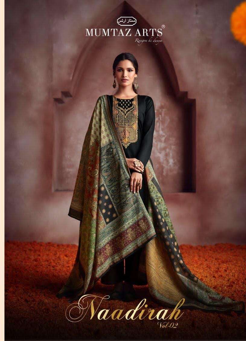 naadirah vol 2 by mumtaz arts jam satin work classy look fancy dresses