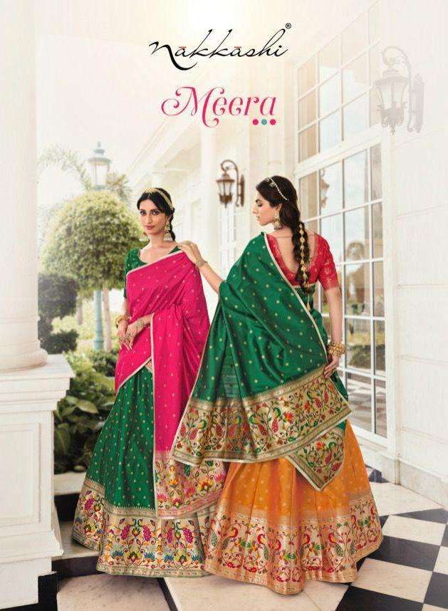 nakkashi meera 4270-4278 series banarasi silk traditional wear lehenga