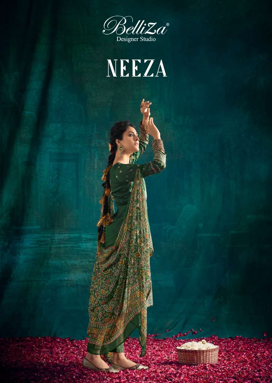 neeza by belliza jam cotton printed casual dress materials
