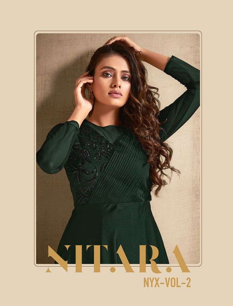 nyx vol 2 by nitara silk designer party wear long gown collection