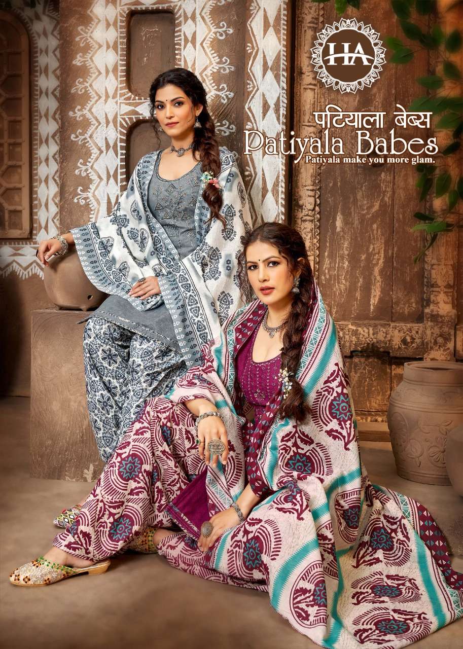 patiyala babes by harshit cotton daily wear punjabi dress materials