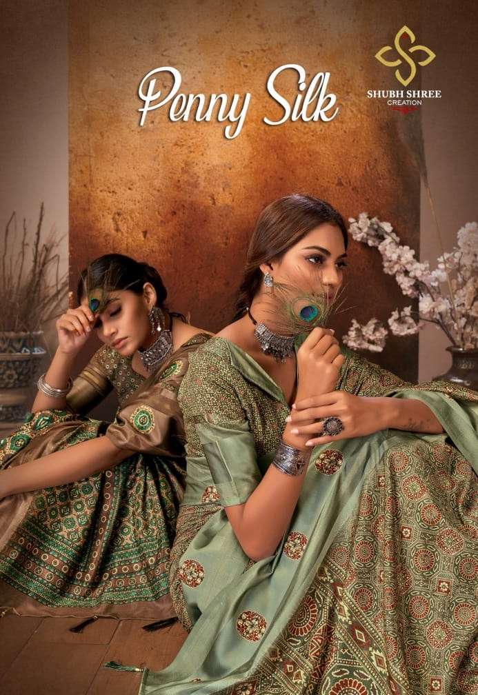 penny silk by shubh shree creation summer wear fancy saree wholesaler
