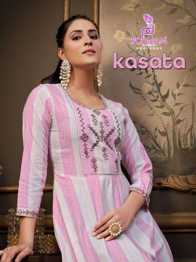 poonam kasata cotton embroidery gown design 