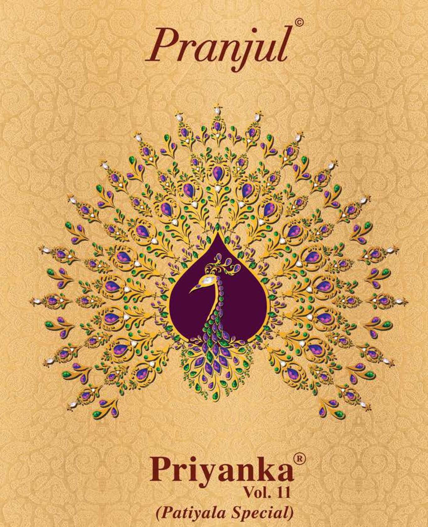 pranjul priyanka vol 11 unstitched dress materials pure cotton 