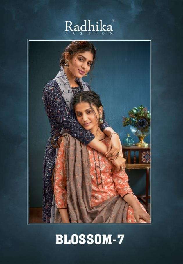 radhika blossom vol 7 by azara cotton fancy dress materials