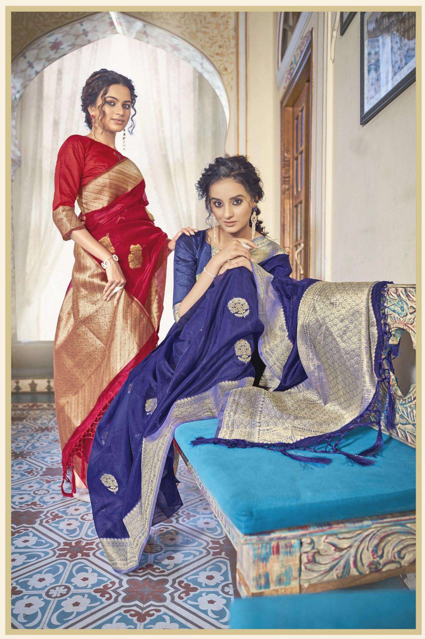 Rajpath  Aisha Organza Soft Silk With Hand Dying Saree