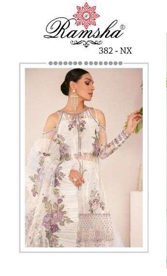 ramsha 382 nx light embroidery on georgette pakistani suits