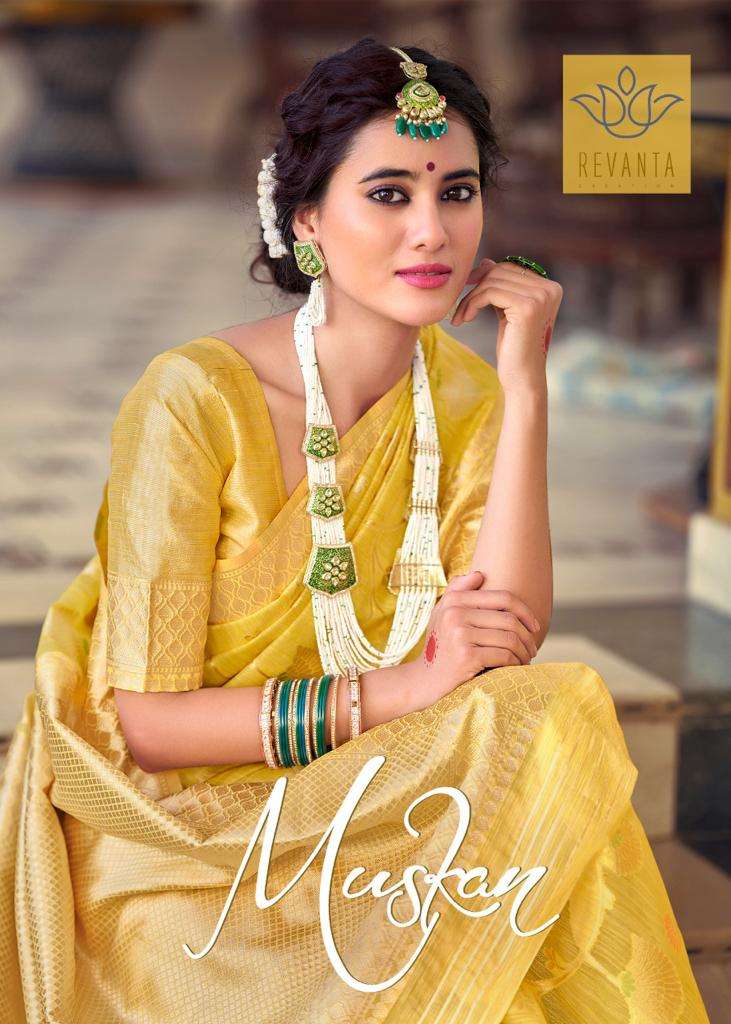 revanta creation muskan weaving silk sarees best rate seller 