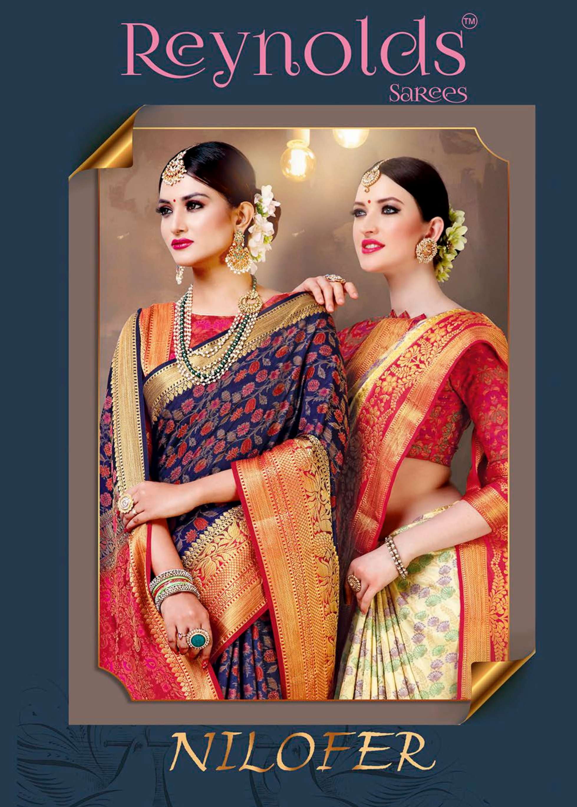 reynolds sarees nilofer elegant look silk saree catalog best wholesale price 