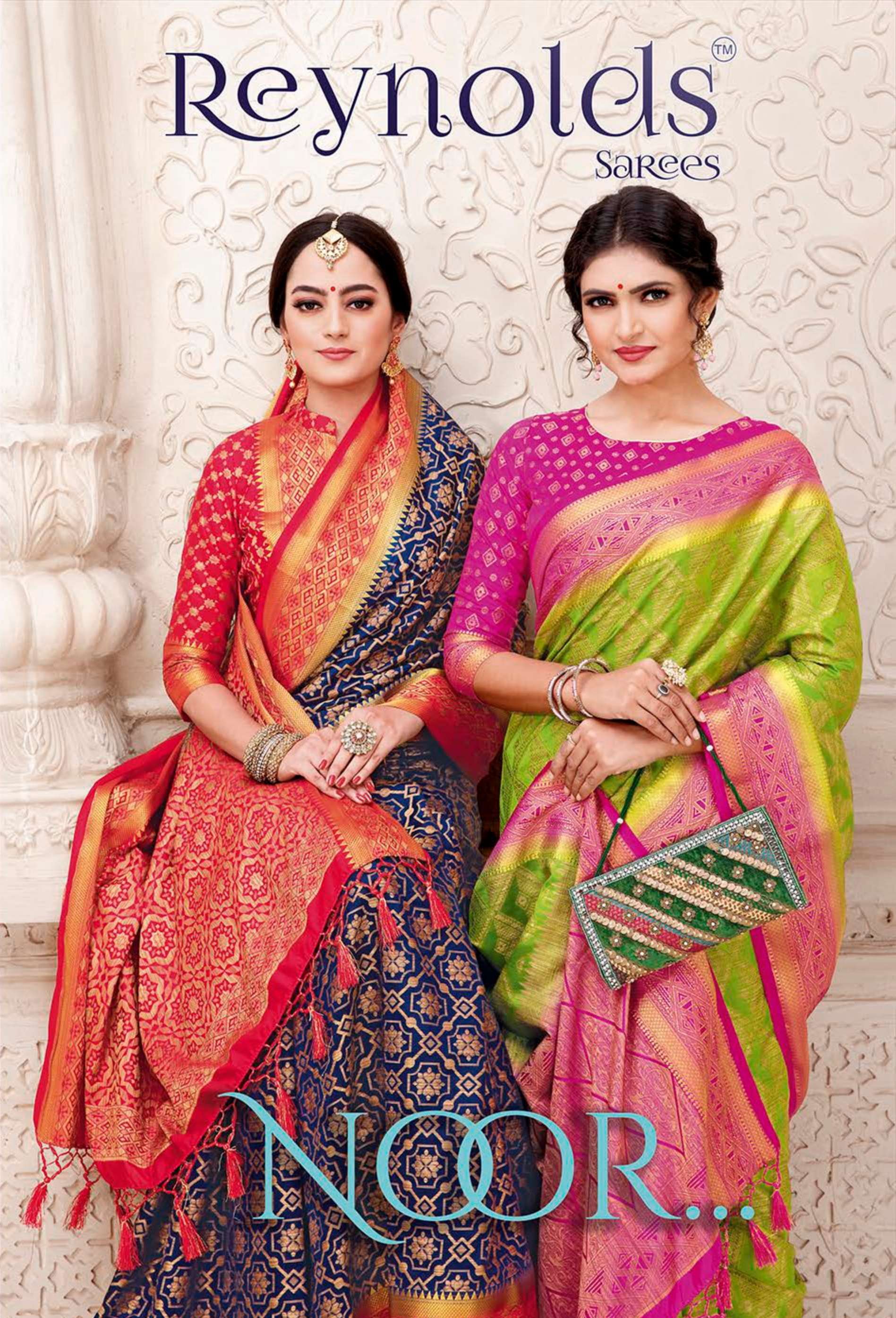 reynolds sarees noor elegant look silk sarees wholesale rate at krishna creation 