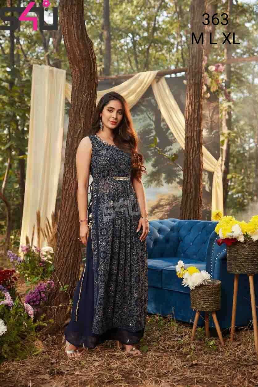 S4U Shivali Fusion 2019 Fancy Kurtis With Skirt And Palazzo Mumbai  Wholesaler