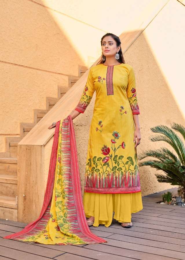 saazh vol 2 by rk gold cotton casual wear fancy dress materials