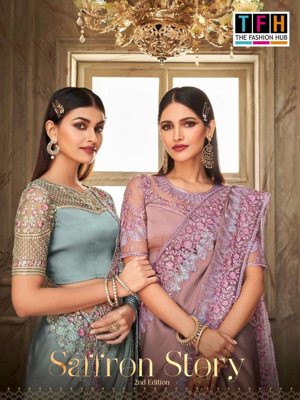 saffron story vol 2 by tfh 6301-6316 series silk designer party wear wedding sarees